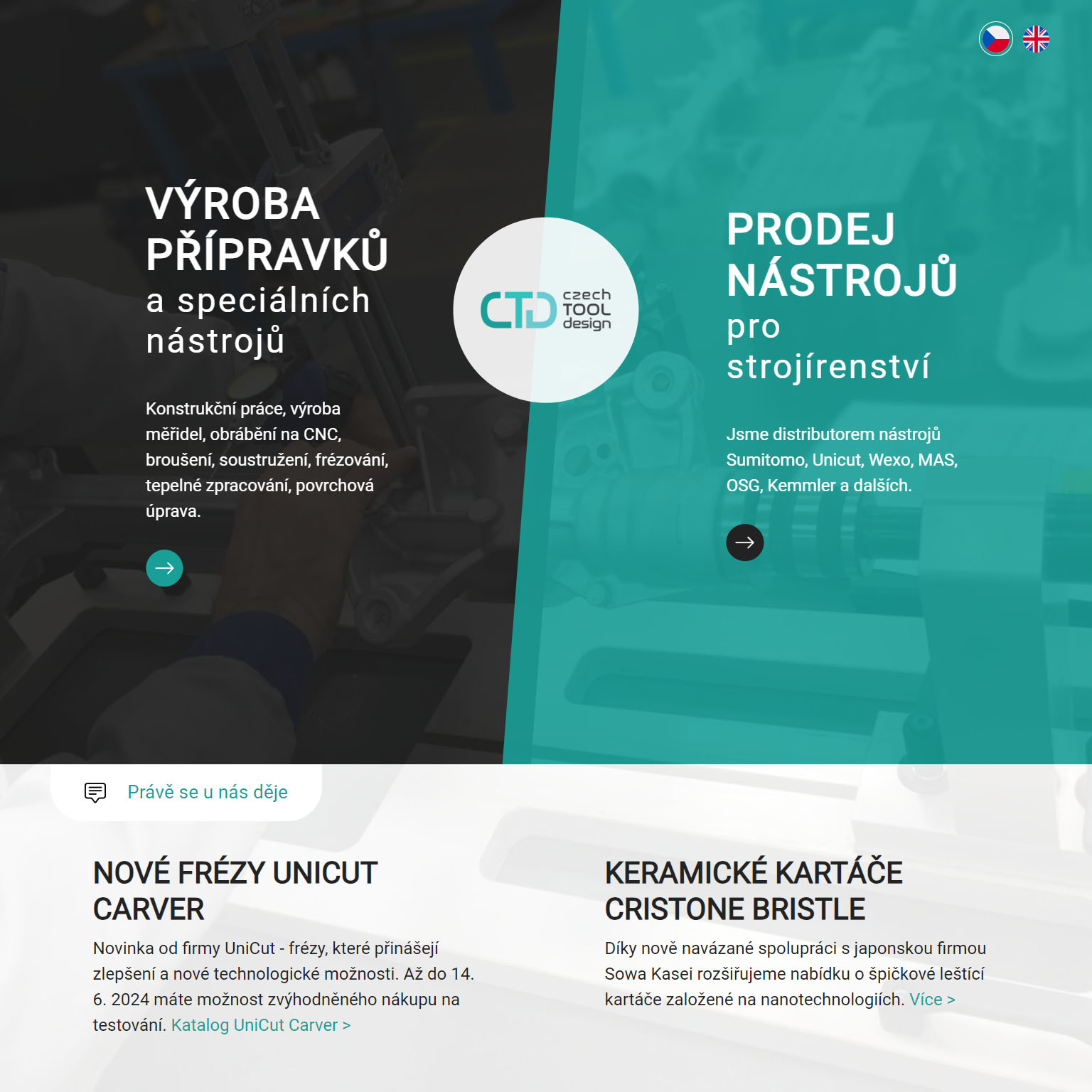 Tvorba webu a loga pro firmu Czech Tool Design