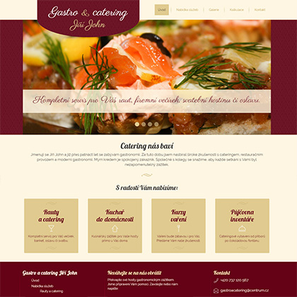 Tvorba webu o cateringových službách Jiřího Johna